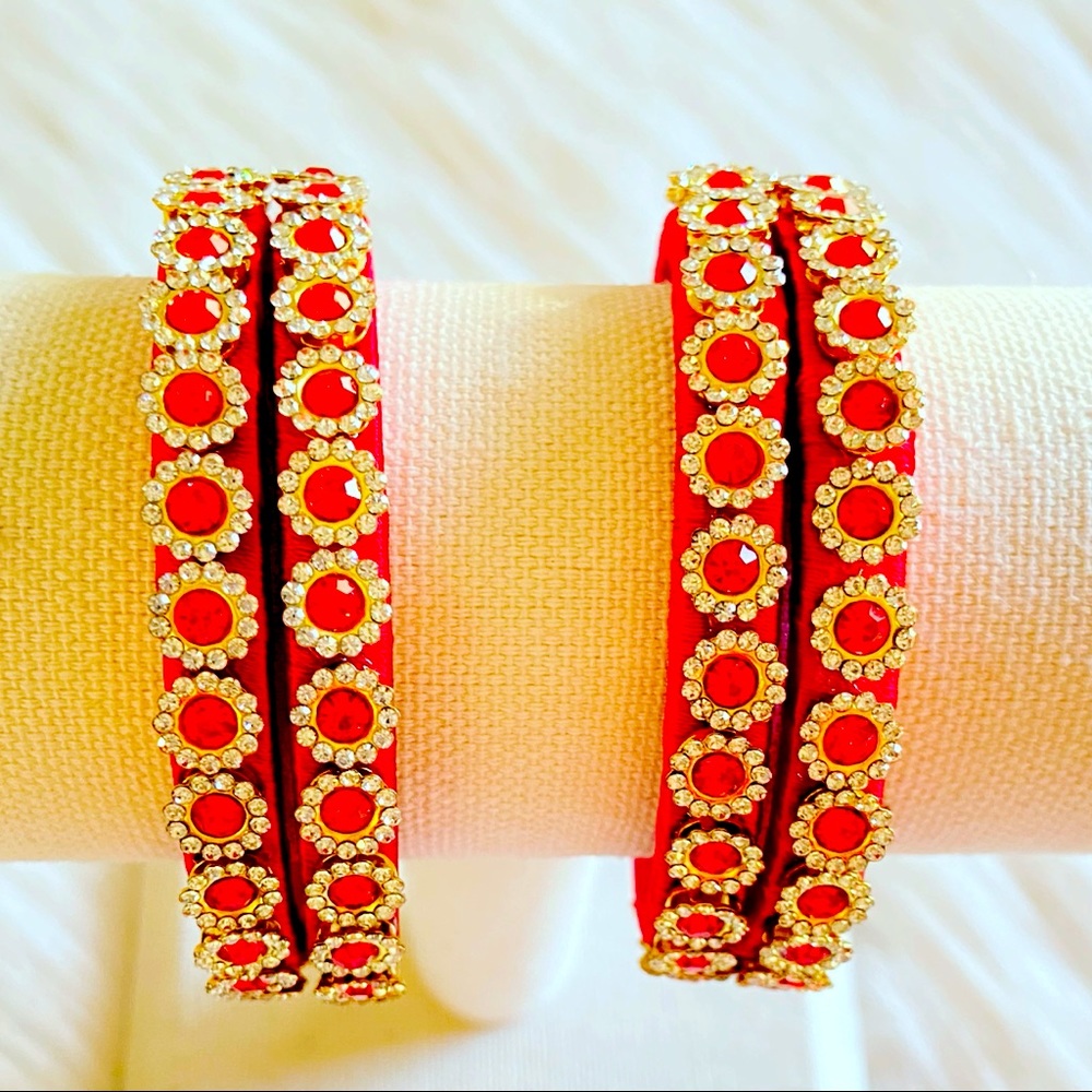 Gold Plated Set Of 2 Bangle Set (2.6)